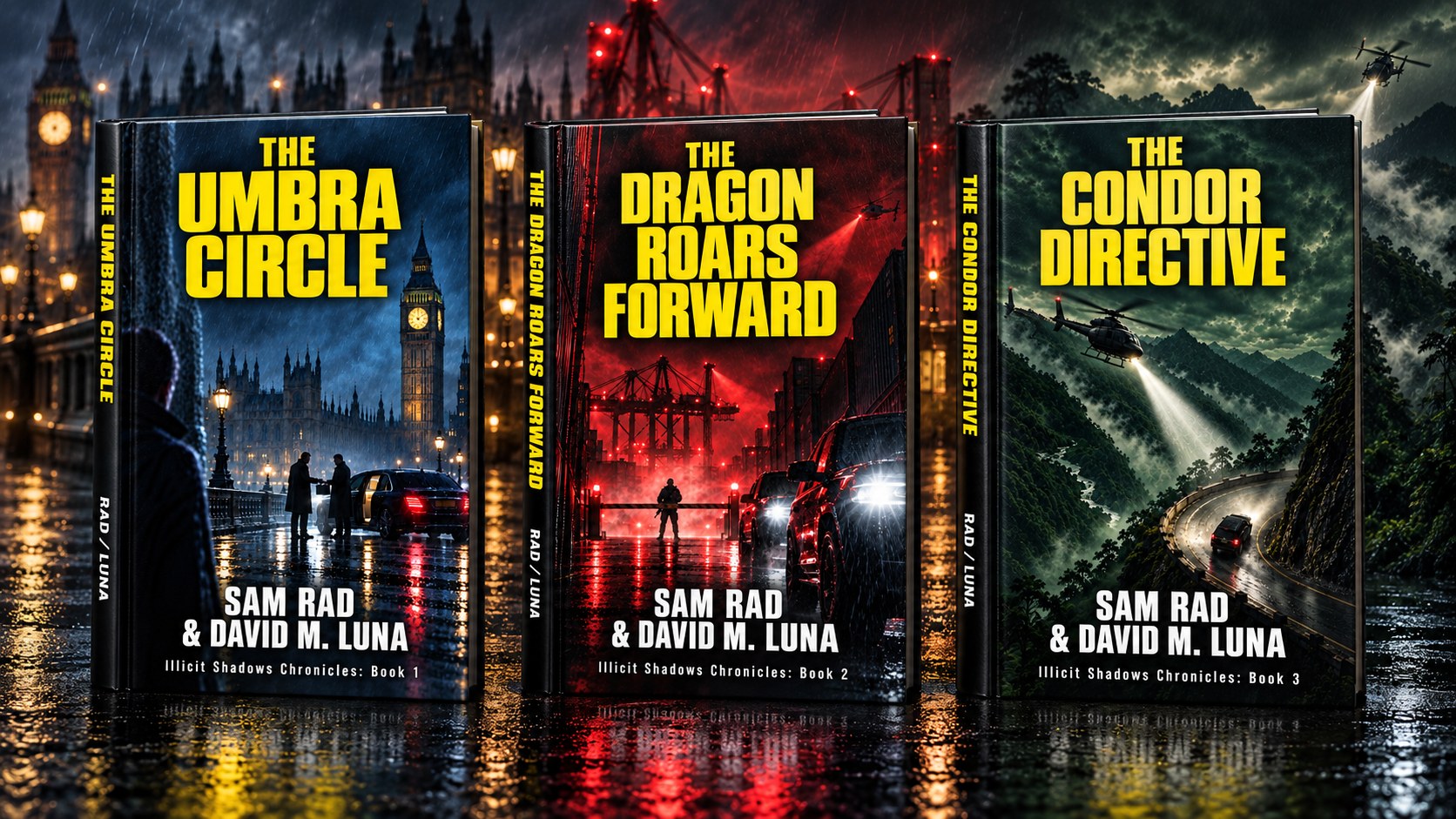 The three Illicit Shadows Chronicles novels